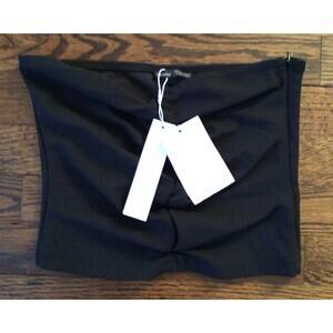 Womens Size S Black Strapless Full Stretch Top